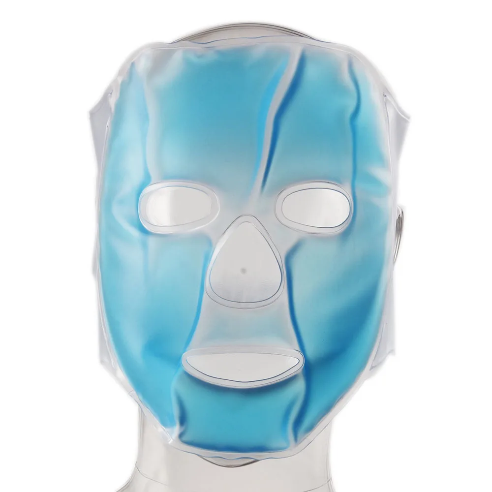 Cold Gel Face Mask Ice Compress Blue Full Cooling Anti-Fatigue Relief Pad With Pack Facial Care Tool Eye | Красота и здоровье