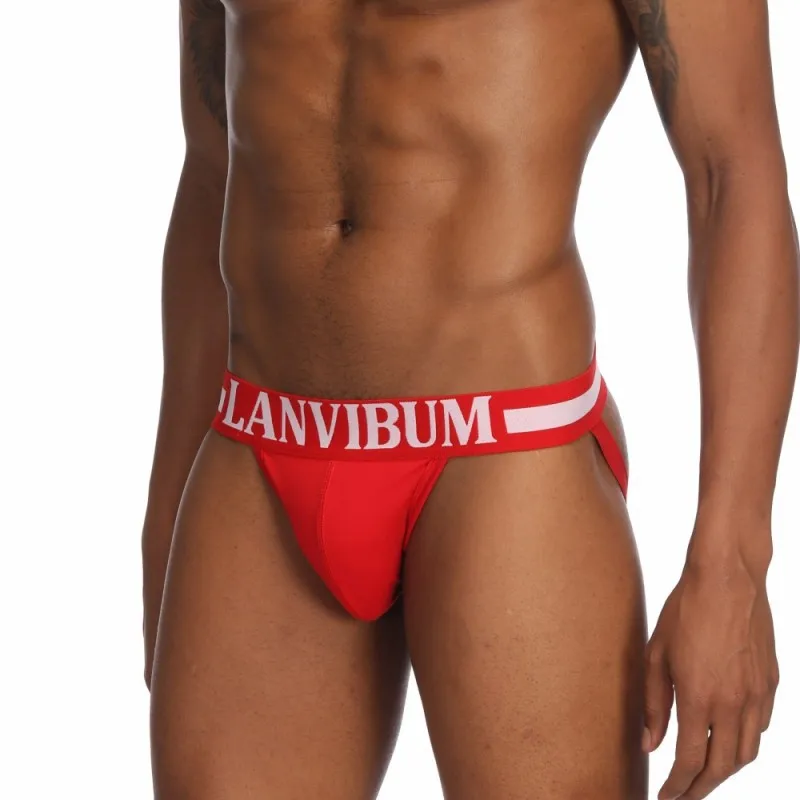 LANVIBUM сексуальный Homme G String спандекс хлопок нижнее белье трусы &quotТонг&quot с низкой