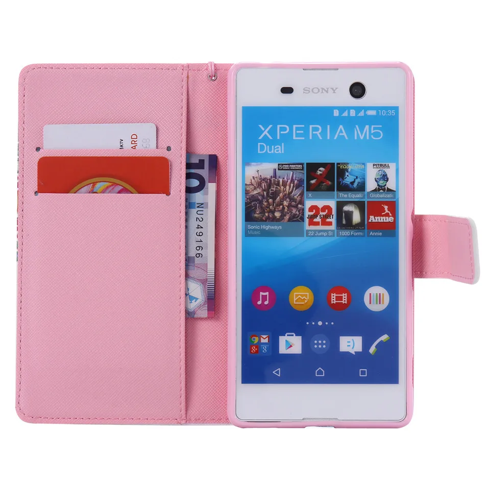 Gumiice сотовый телефон кожаный бумажник чехол милые Duty Защита для Sony Xperia M5