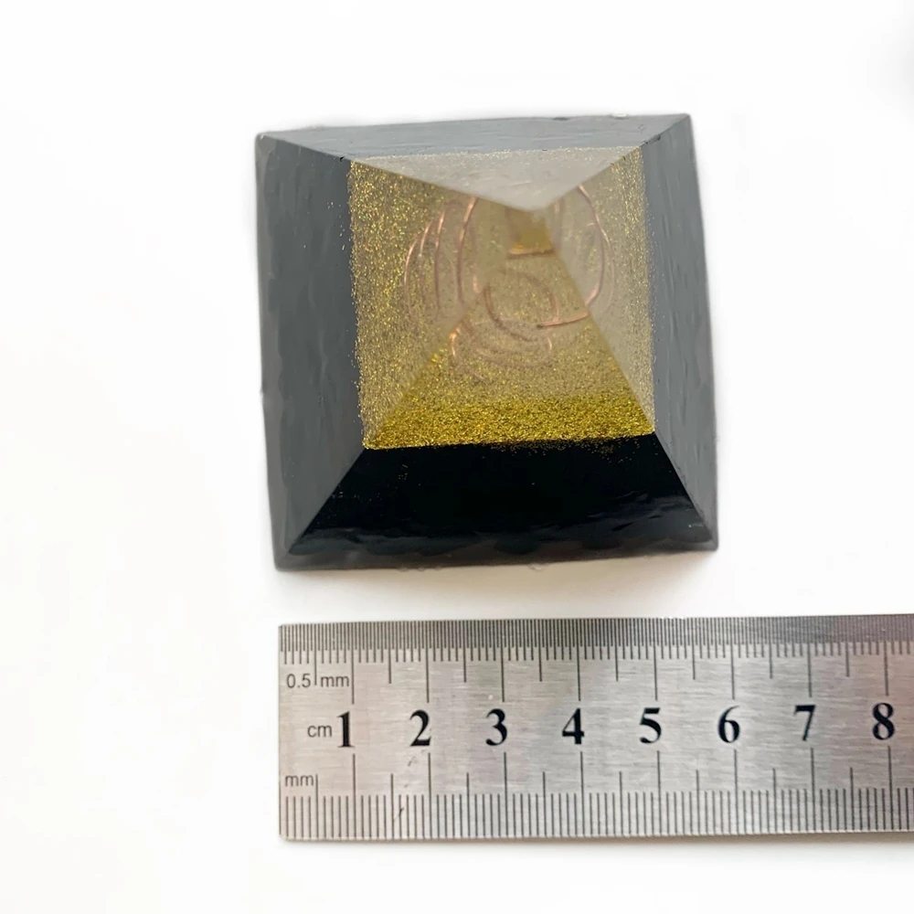 Природные черные обсидиановые бусины кристалл каменная Пирамида Orgonite