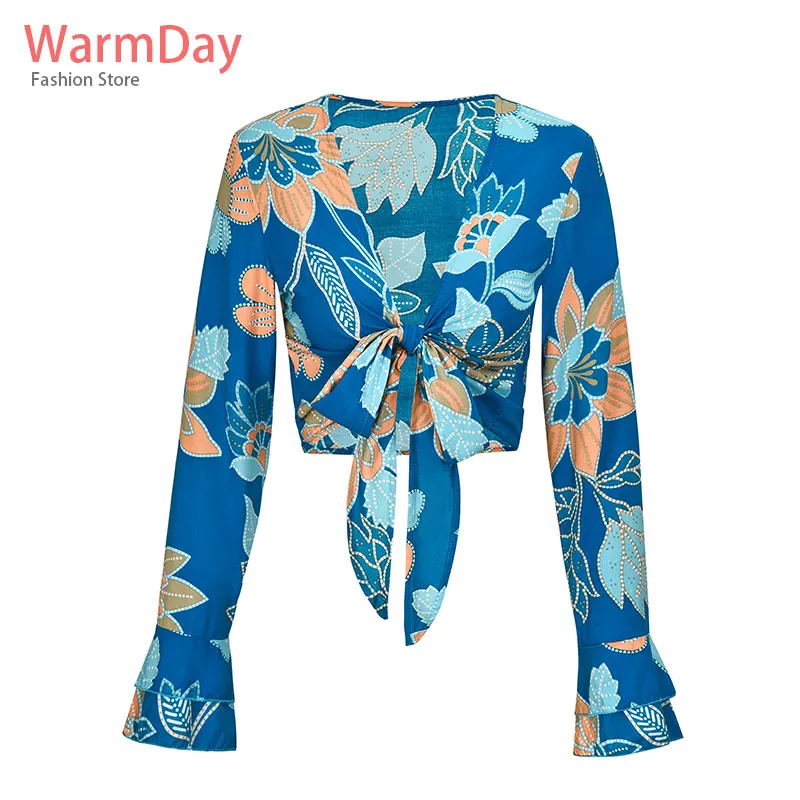 Warmday/2019 летние новые тонкие женские повседневные топы с длинными рукавами
