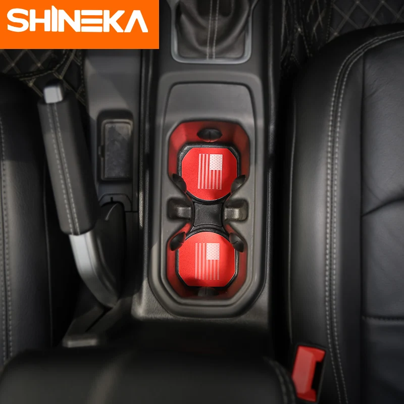 SHINEKA интерьерные молдинги для Jeep Wrangler JL+ алюминиевый сплав подстаканник коврик для Jeep Wrangler JL автомобильные аксессуары Стайлинг
