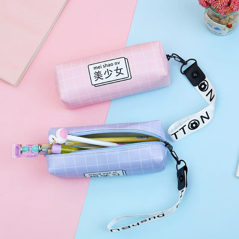 Корейский простой пенал для студентов колледжа прекрасный новый большой емкости