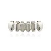 silver color bottom OMYFUM Горячие Grillzs золото Цвет зубы Grillz набор смешанный дизайн поддельные зубные решетки хип-хоп Прохладный Для мужчин украшения для тела США рэп капы для зубов - Окраска металла: silver color bottom