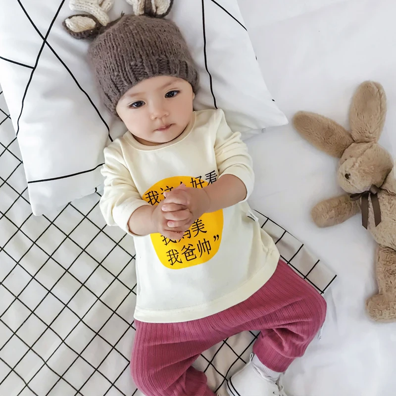 Lemonmiyu Baby Girl Tops Long Sleeve Spring Autumn Boys Girls T-shirts Cartoon Casual O-Neck Children's Shirts Clothes | Детская