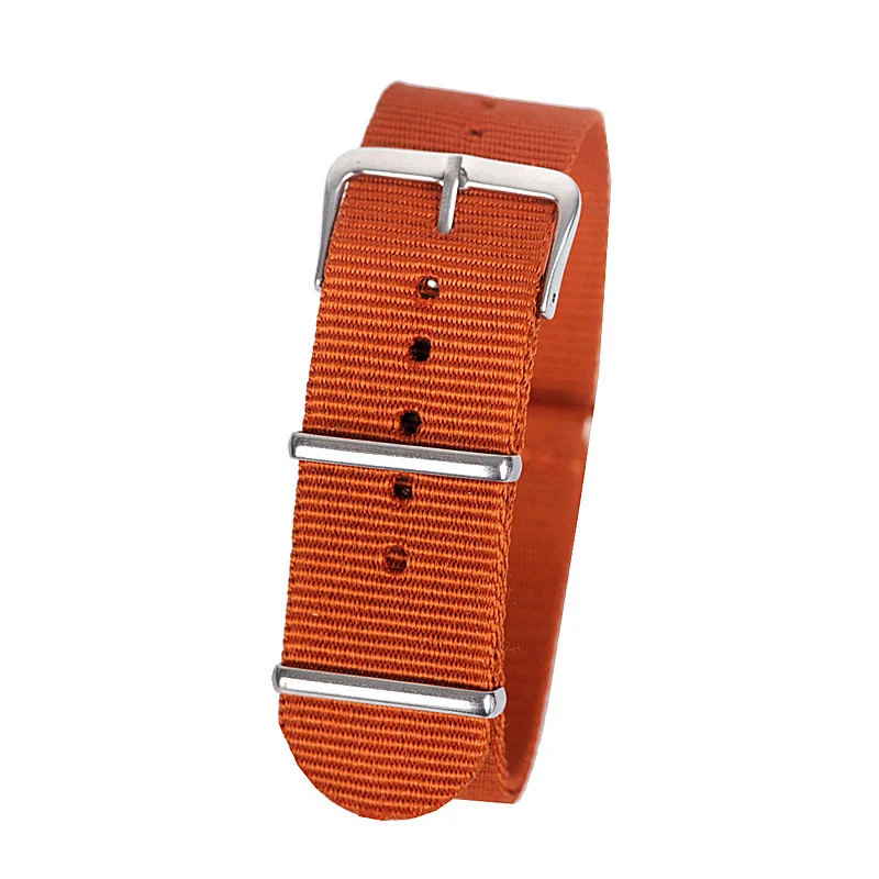 22 мм темно Orange Спорт НАТО ткань Смотреть Группы Ремни Аксессуары полос нейлона