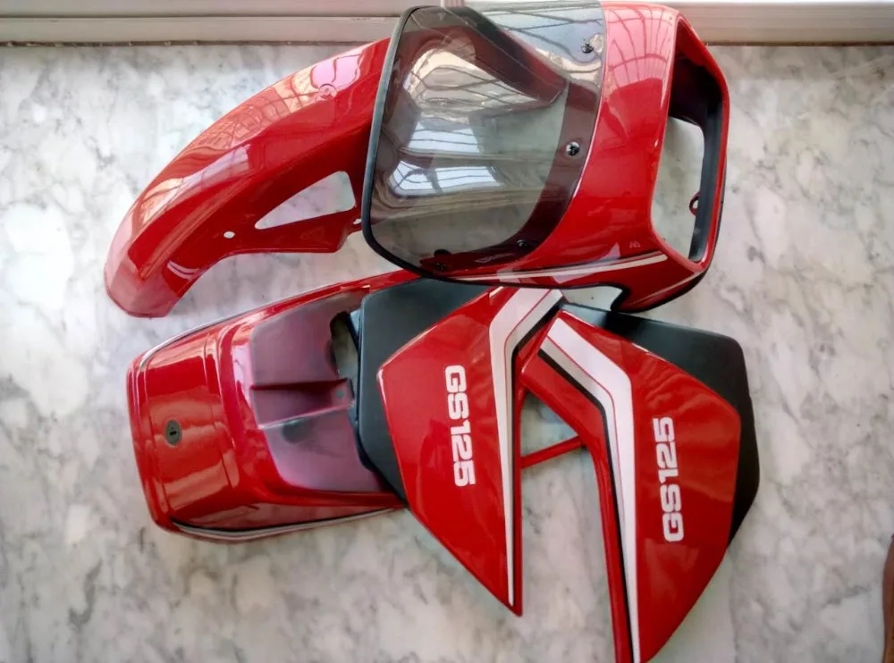 GS125 обтекатели боковые Чехлы юбки спидометр мотоциклетная передняя фара крыло