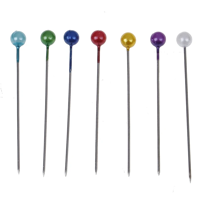 38 мм 100 шт./кор. 2 вида стилей круглый жемчужной головкой булавки для шитья