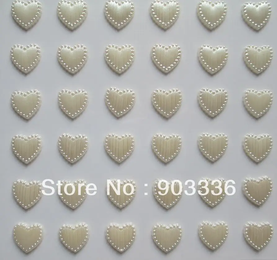 

20 sheets 14mm 36pcs/sheet self-adhesive Heart Pearl Stickers Scrapbooking Diary mobile wedding valentines gifts cards paper diy
