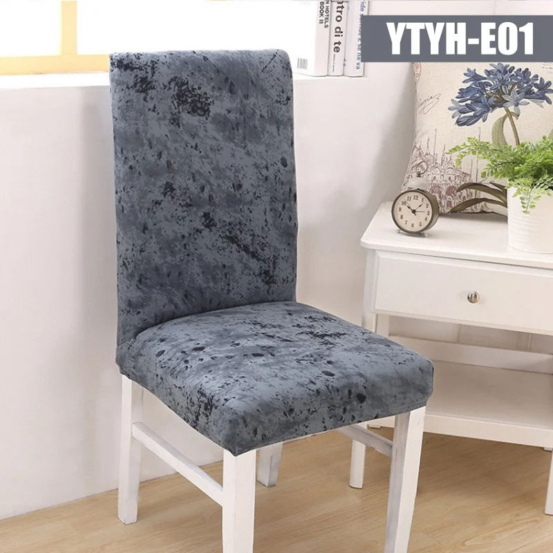 YTYH-E01 Высокоэластичные Чехлы для кухонных обеденных стульев из спандекса со спинкой, чехлы для сидений для гостиничных офисных компьютерных стульев, чехлы для стульев Funda Silla - Color: YTYH-E01