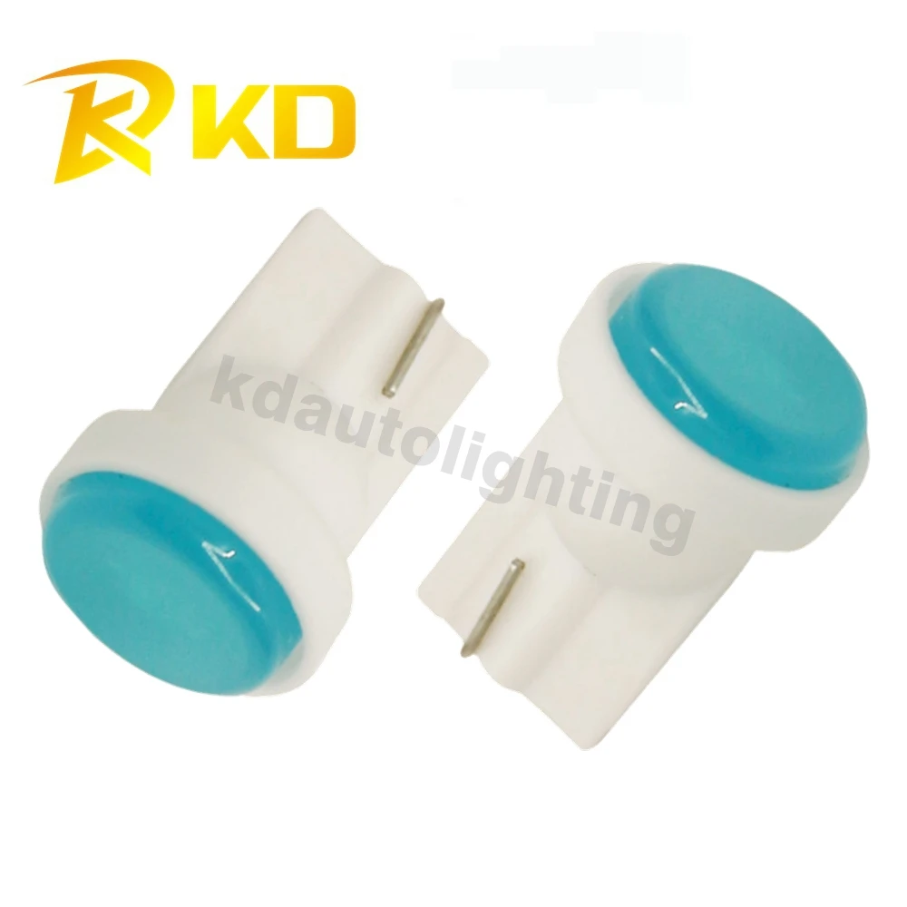 KD 100 шт. салона светодиодный T10 COB W5W 168 клин инструменты для дверцы боковая лампа автомобиля светильник белого и синего цвета-зеленый, красный, желтый, 12V
