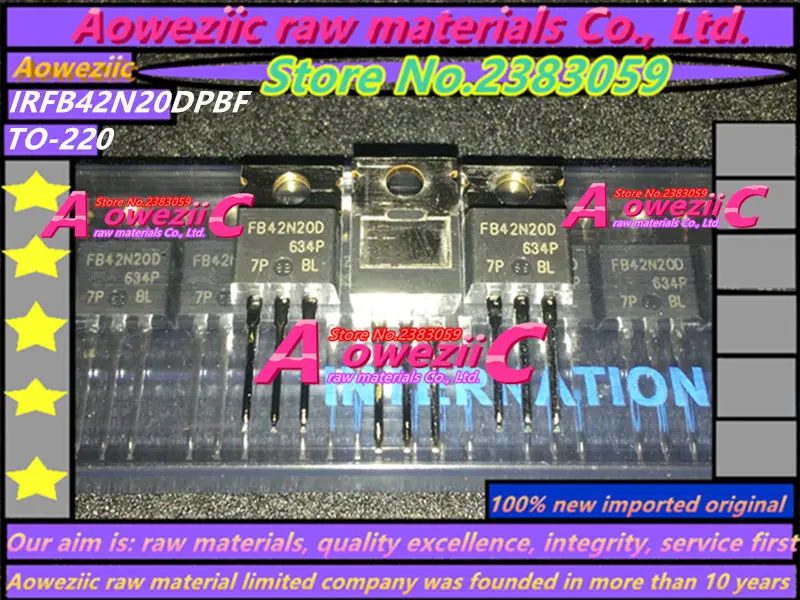 Aoweziic 100% new imported original IRFB42N20DPBF FB42N20D TO-220 MOS field effect tube 44A 200V | Электронные компоненты и