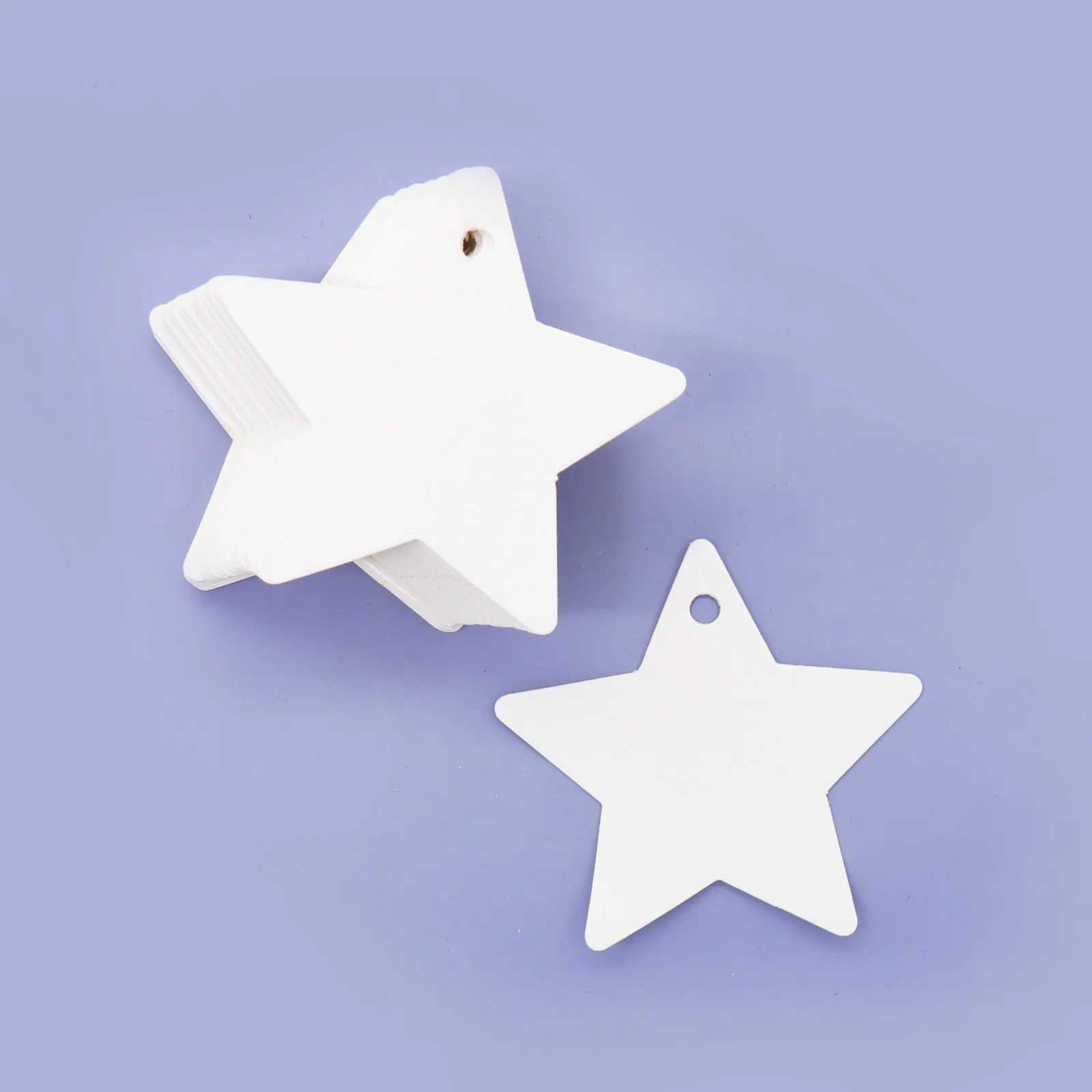 white star 100 шт Красный/хаки рождественский снежинка висячая бирка с веселым Рождественский подарок на бумаге бирки этикетки подвесные открытки подарок ручной работы - Цвет: white star