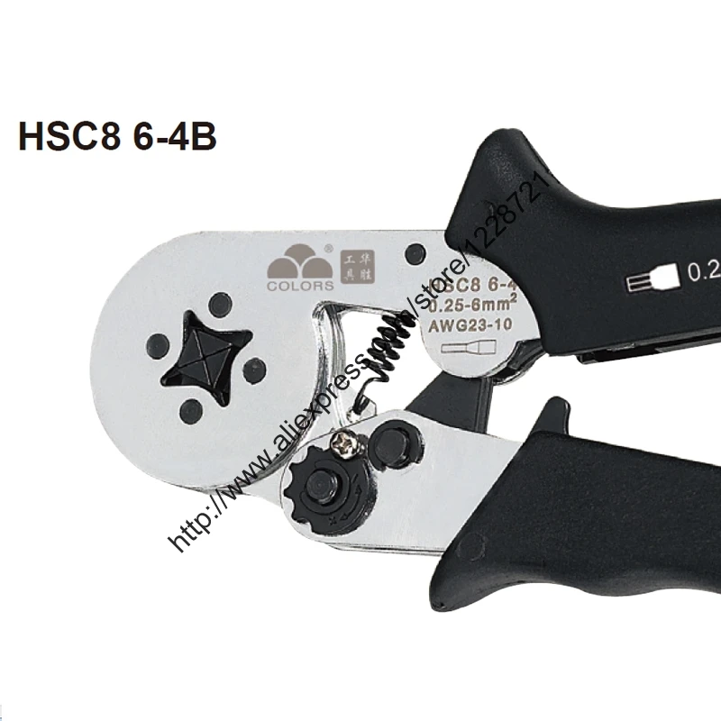 Фото Hsc8 6-4b обжимной соединитель Ручные плоскогубцы HSC8 6-4B мини-тип саморегулирующиеся Hsc8 6-4b обжимной соединитель Ручные плоскогубцы HSC8 6-4B мини-тип саморегулирующиеся