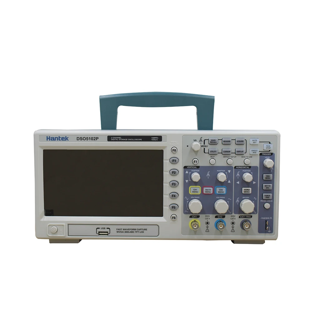 Hantek Dso5102p Цифровой осциллограф 100 МГц 2 канала 1gsa/s 7 ''Tft Lcd лучше, чем Ads1102cal