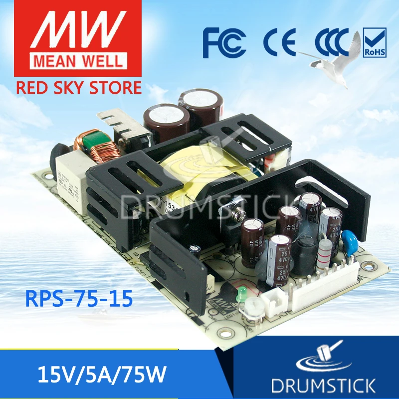 

Steady MEAN WELL RPS-75-15 15V meanwell RPS-75 15V 75.6W Single Output Medical Type