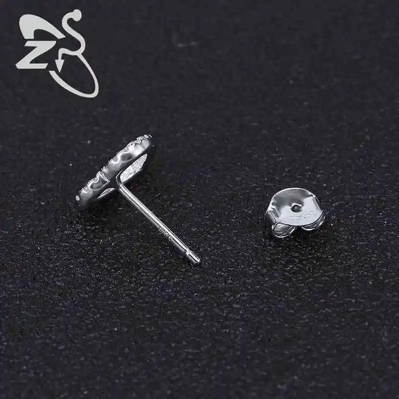 

1Pair Heart Earrings Crystal Stud Earring For Women 925 Sterling Silver Oorbelle AAA Cubic Zirconia Earrings brinco feminino