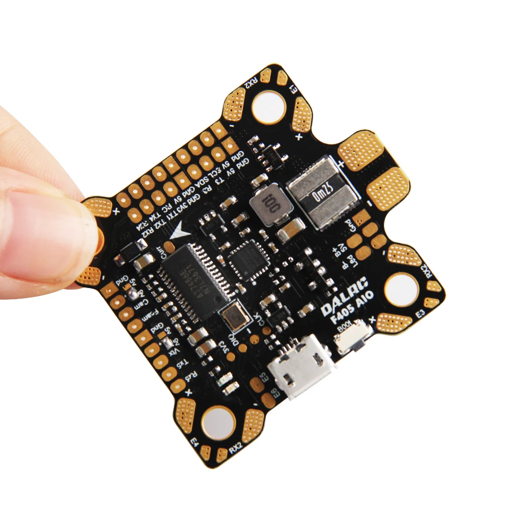 Новый Полетный контроллер DALRC F405 AIO высокого качества MCU STM32F405RGT6 Встроенный OSD BEC 9