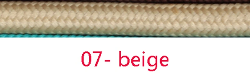 07 beige 2 м 3 м 5 м 10 м 2 ядра 0,75 мм2 винтажный ТЕКСТИЛЬНЫЙ ШНУР Электрический провод плетеный кабель - Цвет: 07 beige