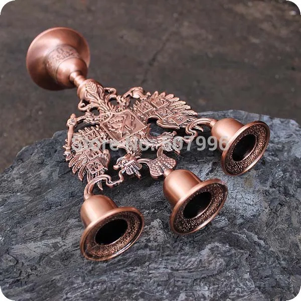 Россия Винтаж мусс 3 руки металлические оловянные свечи настольные подсвечники