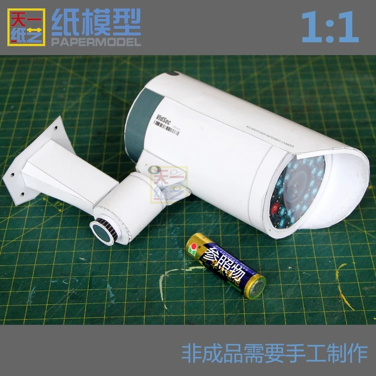 Камера видеонаблюдения 3d модель из бумаги пазл 1:1 ручная работа DIY стерео