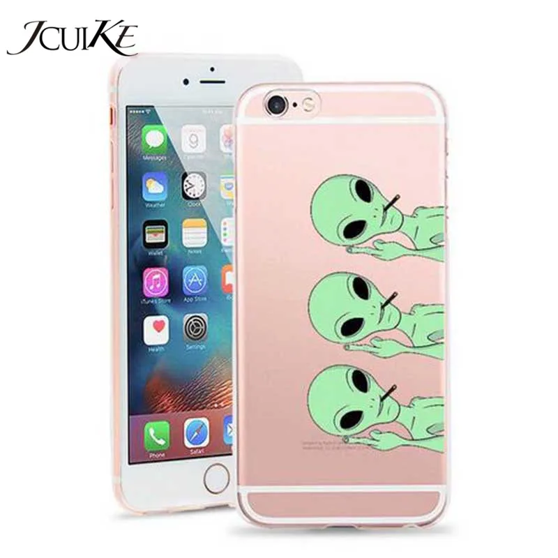 Чужой TUP ультра тонкий высококачественный силикон soft shell для iPhone X Мода 5 5S SE 6 S 7 8