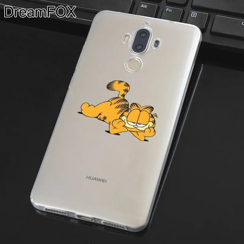 DREAMFOX M496 Гарфилд Мягкий силиконовый чехол из ТПУ для huawei mate Nova 2 9 10 20 30 Lite Pro Plus |