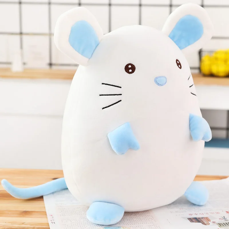 

Candice guo plush toy stuffed doll cartoon animal fat mouse rat couple pillow cushion bedtime story friend kid birthday gift 1pc