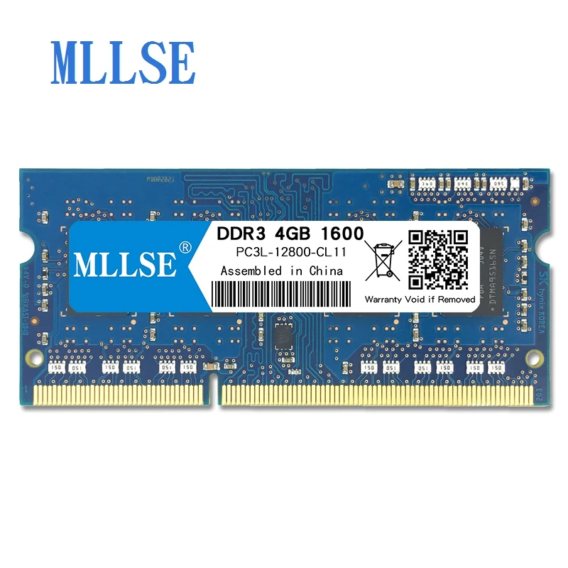 Mllse ноутбук Sodimm Ram DDR3L 4 Гб 1600 МГц 1 35 в память для ноутбука PC3L-12800S 204pin без ECC RAM memoria |