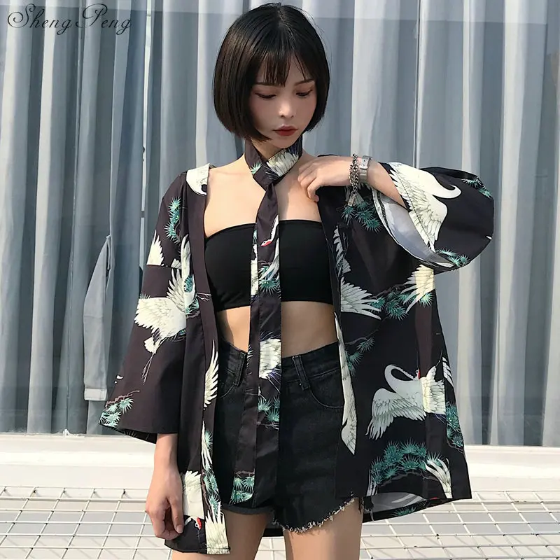 Традиционное японское кимоно кардиган obi yukata женский традиционный японский кимоно японская одежда женское кимоно кардиган V1403