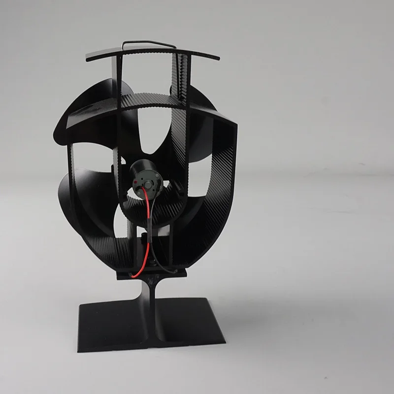 Новый экологически чистый вентилятор для дровяной плиты с 4 лопастями камина