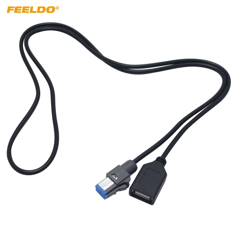 FEELDO 5 шт. автомобильный аудио 4PIN USB кабель адаптер Женский разъем для Nissan Teana Qashqai