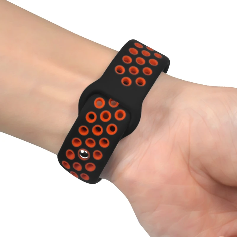 HANGRUI двойной цветной ремешок для Xiaomi mi band 3, умный Браслет, дышащий силиконовый ремешок для mi band 3