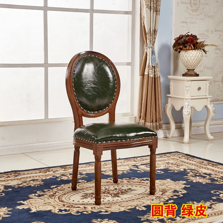 Европейский обеденный стул идиллический корейский из твердой древесины