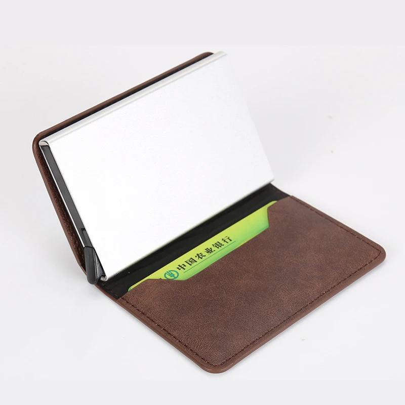 VM Мода поцелуй RFID от кражи Кисточки безопасности один Алюминий box кошелек кредитных карт и ID Держатели Чехол держатель тонкий Кошелек