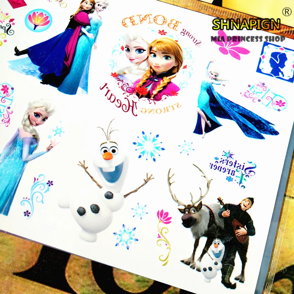 SHNAPIGN ледяная принцесса семья ребенок временная татуировка боди-арт