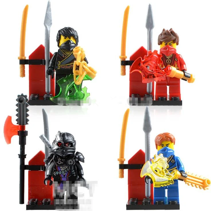 Набор строительных блоков Decool 4 шт. фантомный ниндзя криптор Джей Коул Kai Zane