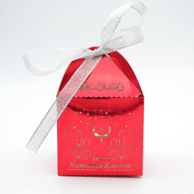 Горячий красный металлик счастливый Рамадан лазерная резка ИД Мубарак