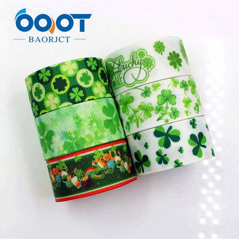 OOOT BAORJCT 181116, 25 мм, 10 ярдов, лента клевера, Термотрансферная печать, корсаж, свадебные аксессуары, сделай сам, материал ручной работы