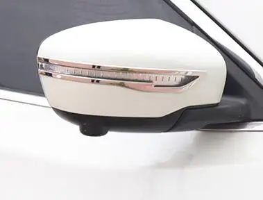 silver 2 шт. подходит для X-trail t32 Qashqai j11- для Murano зеркало заднего вида отделка нержавеющая сталь защитная лента для зеркала - Название цвета: silver