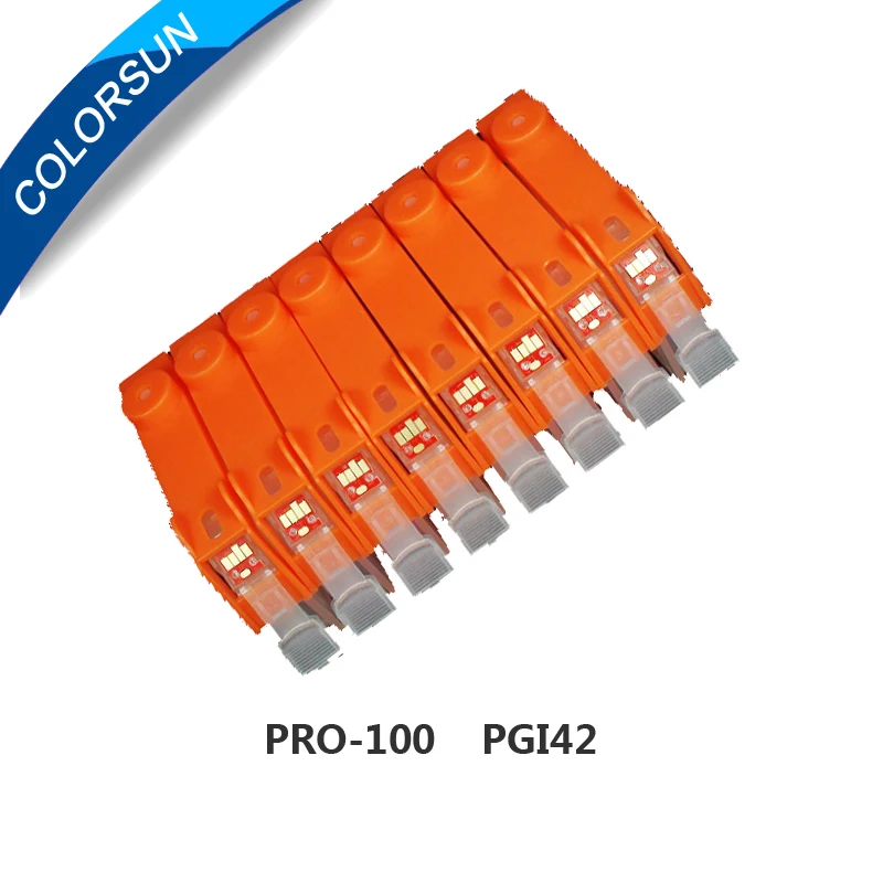 8 цветов для Canon CLI 42 многоразовый картридж принтера Pro 100 Pro100 с чипами ARC|cartridge for