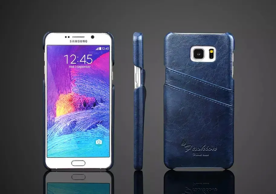 Модный деловой кожаный чехол для samsung galaxy Note 5 N9200, кожаный чехол-кобура, держатель для карт, задняя крышка для телефона