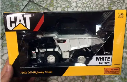 TONKIN 1/50 гусеничный самосвал CAT 775G внедорожный грузовик белый tr302 строительная