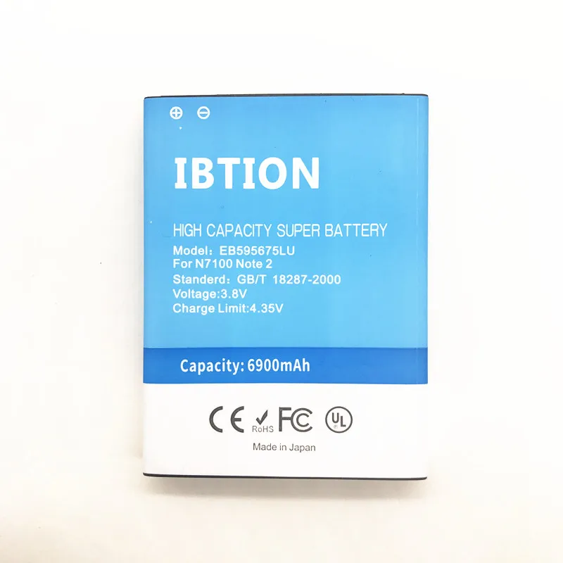 IBTION 6900 мАч Расширенный Батарея для samsung Galaxy Note 2 II N7100+ обложка чехол для samsung Galaxy Note 2 N7100 EB595675LU