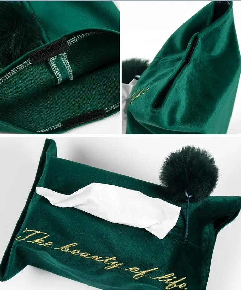 Tassel Tissue Box Обложка домашний Автомобиль отель бумажный держатель ткани домашний кухонный Организатор