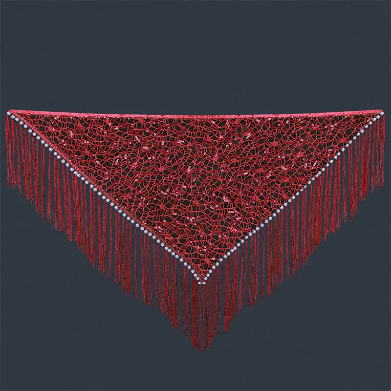 Женский набедренный платок для танца живота цепочка с кисточками и блестками