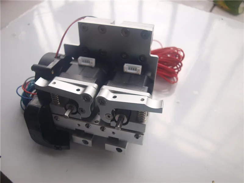 upgrade metal Prusa i3 aluminum extrusion carriage+dual metal extruder 12V/24V PTFE linear barriel 0.4mm nozzle