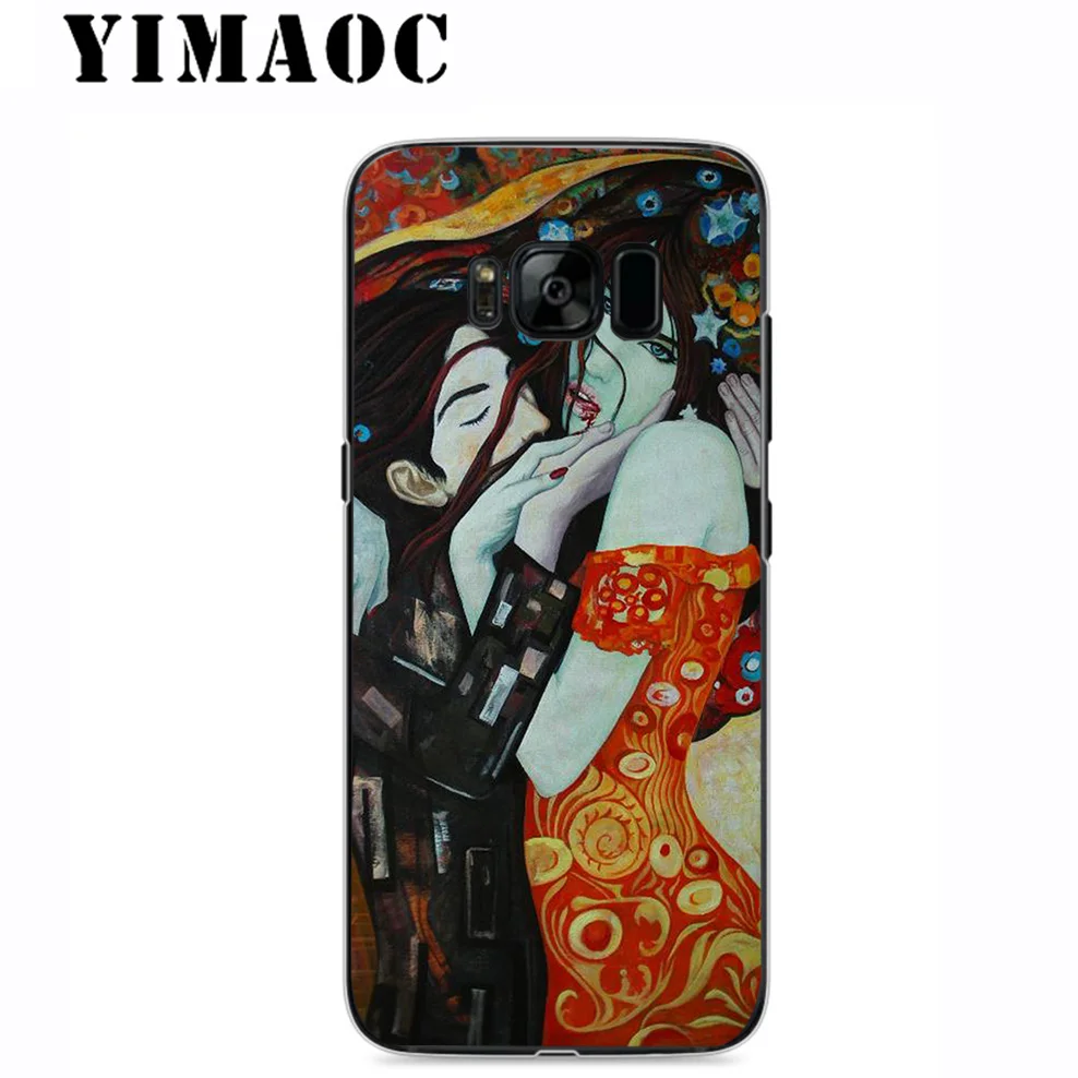 YIMAOC Gustav Klimt Kiss Soft Silicone Case for Samsung Galaxy S10 S10E S9 S8 Plus S7 S6 Edge &amp Note 9 8 Cover |