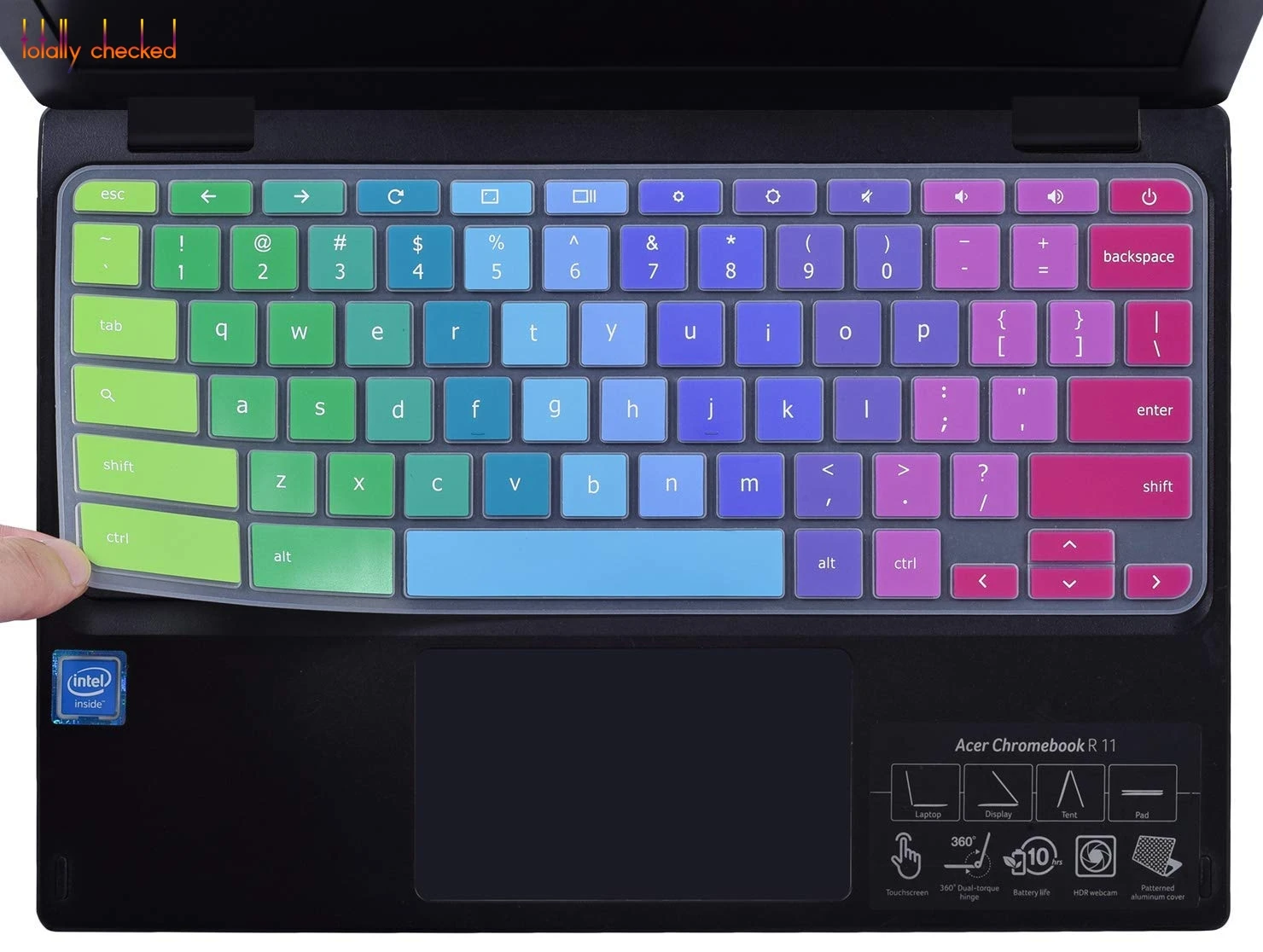 Силиконовая клавиатура для ноутбука Обложка Защитная крышка для 13," Acer хромбук R 13 CB5-312T/Chromebook R13 CB5 13 дюймов