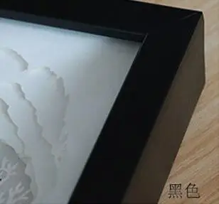 USB Красочный 3D бумажный срезанный дом Лось фоторамка тени ночной Светильник для домашнего офиса украшения подарок на день рождения сувениры - Цвет: Black Frame